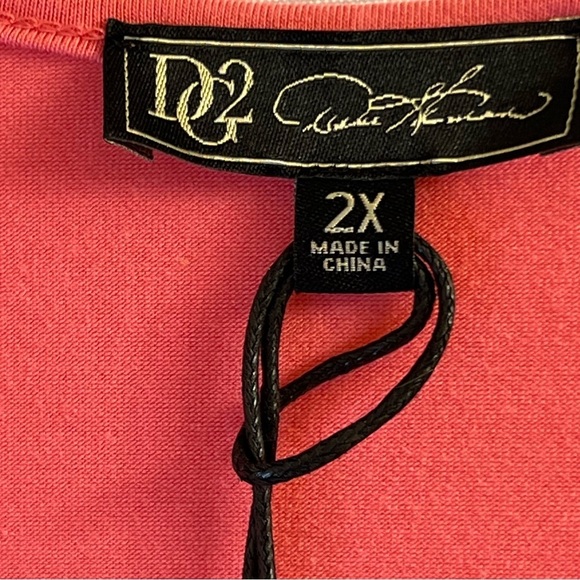 Diane Gilman Women's Tank Top 2XL Pink Layered - Picture 8 of 14